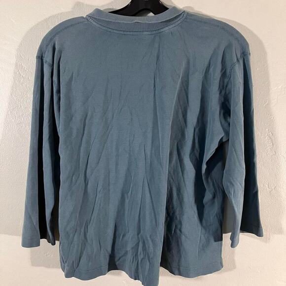 Jewel T's blue button-up polo‎ shirt - Picture 3 of 3